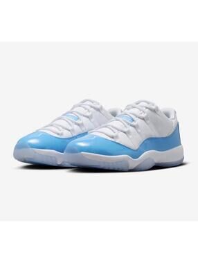 MENS AIR JORDAN 11 RETRO LOW WHITE/UNIVERSITY BLUE-BLACK FV5104-100-SIZE 13